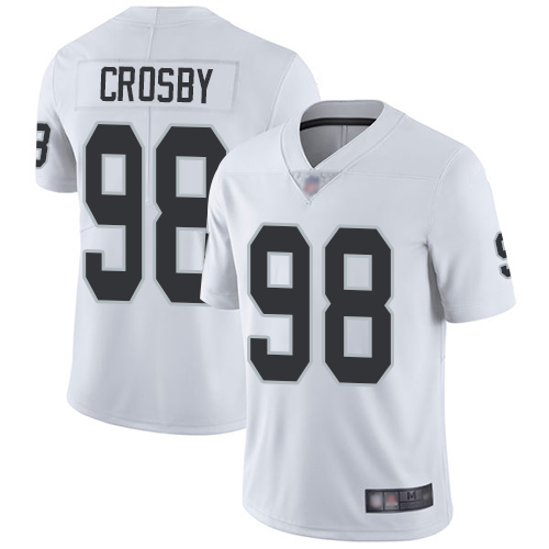 Raiders #98 Maxx Crosby White Youth Stitched Football Vapor Untouchable Limited Jersey