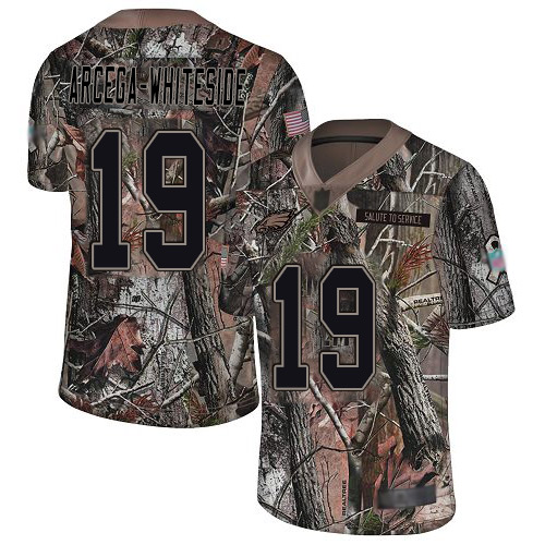 Eagles #19 JJ Arcega-Whiteside Camo Youth Stitched Football Limited Rush Realtree Jersey