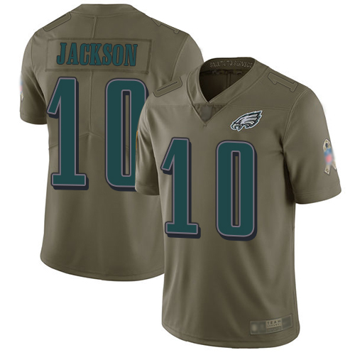 Nike Eagles #10 DeSean Jackson Olive Youth Stitched NFL Limited 2017 Salute to Service Jersey