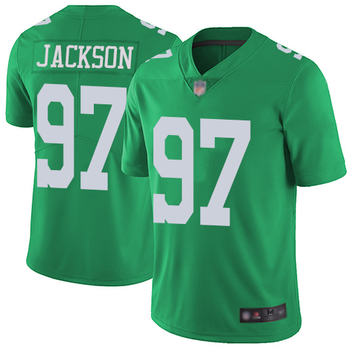 Nike Eagles #97 Malik Jackson Green Youth Stitched NFL Limited Rush Jersey