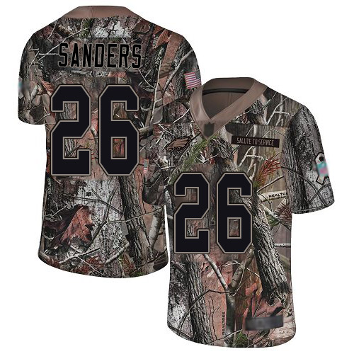 Eagles #26 Miles Sanders Camo Youth Stitched Football Limited Rush Realtree Jersey