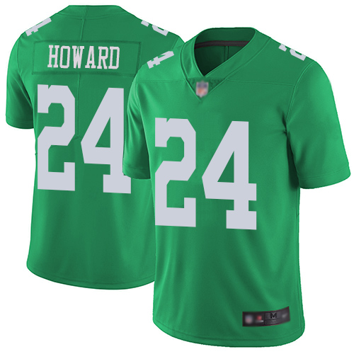 Eagles #24 Jordan Howard Green Youth Stitched Football Limited Rush Jersey