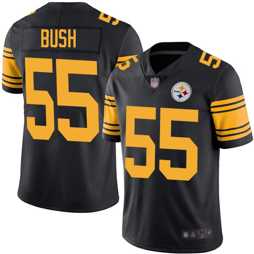 Nike Steelers #55 Devin Bush Black Youth Stitched NFL Limited Rush Jersey