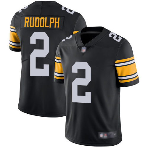 Steelers #2 Mason Rudolph Black Alternate Youth Stitched Football Vapor Untouchable Limited Jersey