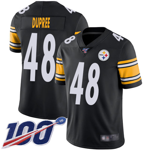 Steelers #48 Bud Dupree Black Team Color Youth Stitched Football 100th Season Vapor Limited Jersey Steelers #48 Bud Dupree Black Team Color Youth Stitched Football 100th Season Vapor Limited Jersey