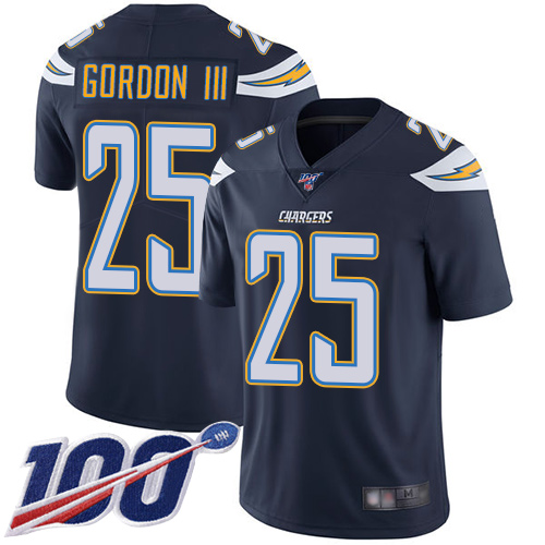 Chargers #25 Melvin Gordon III Navy Blue Team Color Youth Stitched Football 100th Season Vapor Limited Jersey Chargers #25 Melvin Gordon III Navy Blue Team Color Youth Stitched Football 100th Season Vapor Limited Jersey