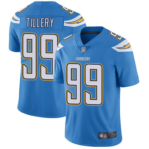 Nike Chargers #99 Jerry Tillery Electric Blue Alternate Youth Stitched NFL Vapor Untouchable Limited Jersey
