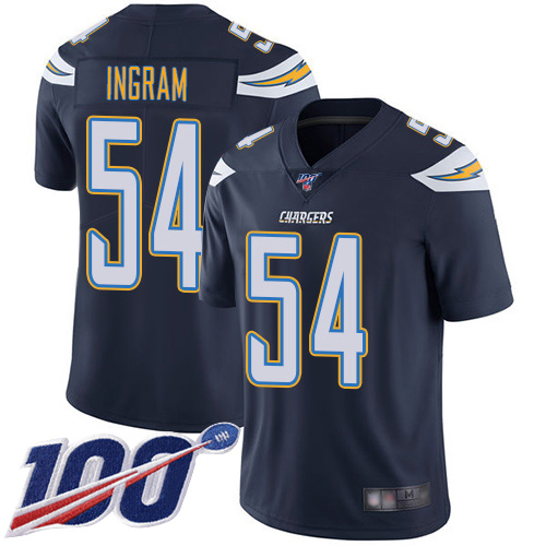 Chargers #54 Melvin Ingram Navy Blue Team Color Youth Stitched Football 100th Season Vapor Limited Jersey