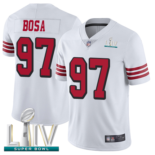49ers #97 Nick Bosa White Rush Super Bowl LIV Bound Youth Stitched Football Vapor Untouchable Limited Jersey