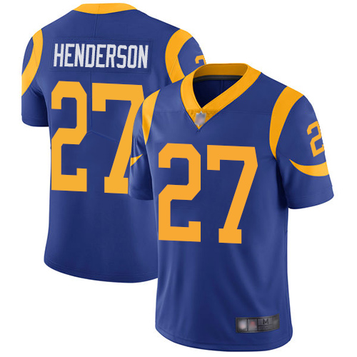 Rams #27 Darrell Henderson Royal Blue Alternate Youth Stitched Football Vapor Untouchable Limited Jersey Rams #27 Darrell Henderson Royal Blue Alternate Youth Stitched Football Vapor Untouchable Limited Jersey