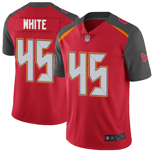 Buccaneers #41 Devin White Red Team Color Youth Stitched Football Vapor Untouchable Limited Jersey