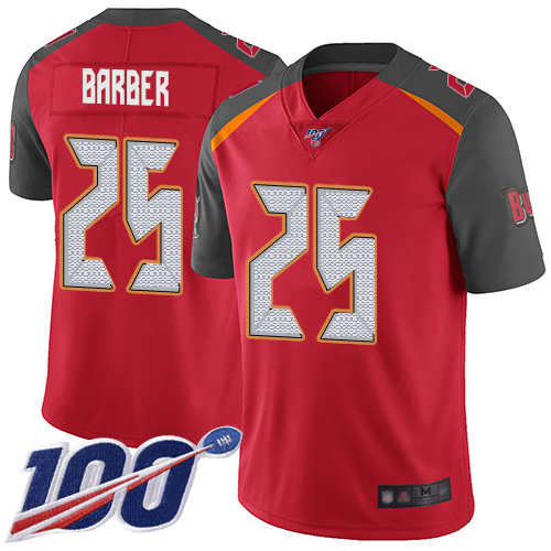 Buccaneers #25 Peyton Barber Red Team Color Youth Stitched Football 100th Season Vapor Limited Jersey Buccaneers #25 Peyton Barber Red Team Color Youth Stitched Football 100th Season Vapor Limited Jersey