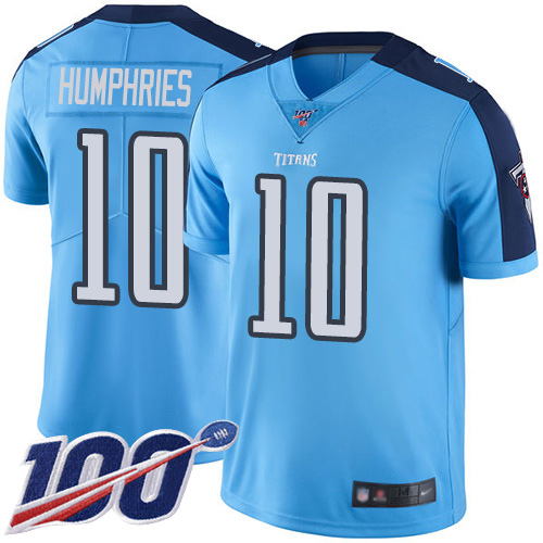 Titans #10 Adam Humphries Light Blue Youth Stitched Football Limited Rush 100th Season Jersey