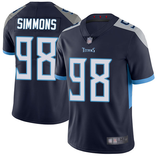 Titans #98 Jeffery Simmons Navy Blue Team Color Youth Stitched Football Vapor Untouchable Limited Jersey