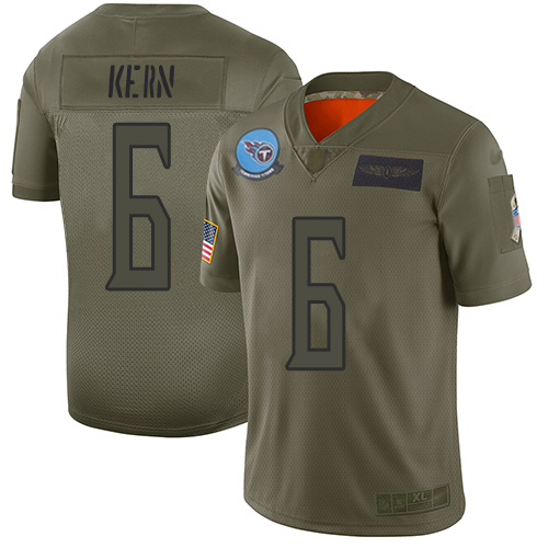 Titans #6 Brett Kern Camo Youth Stitched Football Limited 2019 Salute to Service Jersey