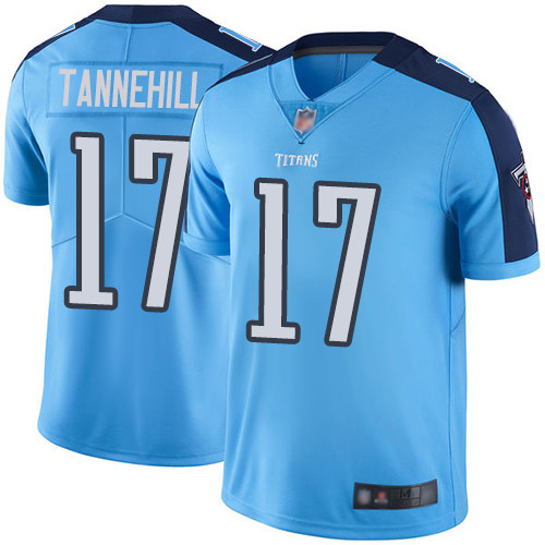 Titans #17 Ryan Tannehill Light Blue Youth Stitched Football Limited Rush Jersey