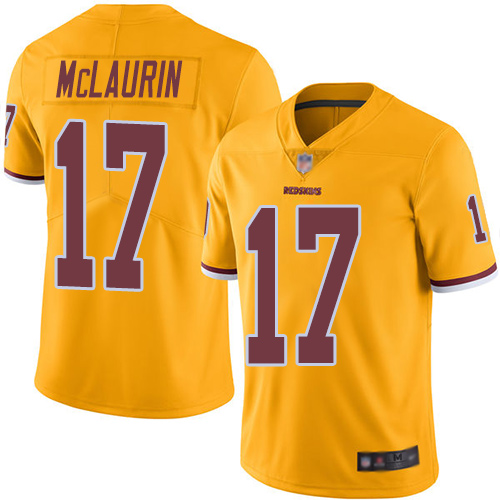 Redskins #17 Terry McLaurin Gold Youth Stitched Football Limited Rush Jersey Redskins #17 Terry McLaurin Gold Youth Stitched Football Limited Rush Jersey