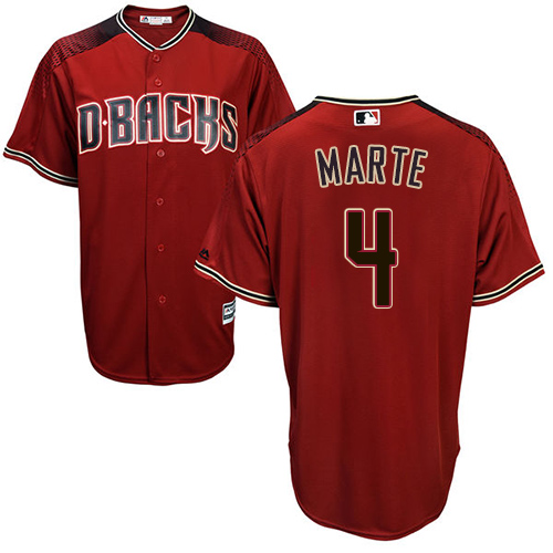 Diamondbacks #4 Ketel Marte Sedona Red Alternate Stitched Youth Baseball Jersey