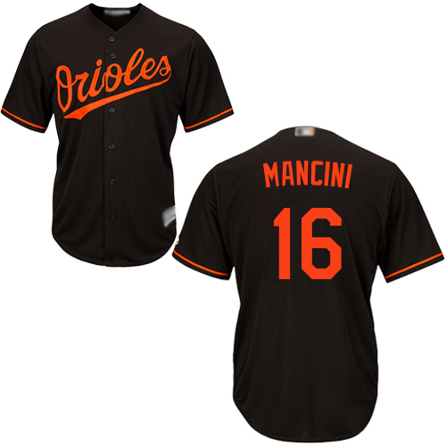 Orioles #16 Trey Mancini Black Cool Base Stitched Youth Baseball Jersey