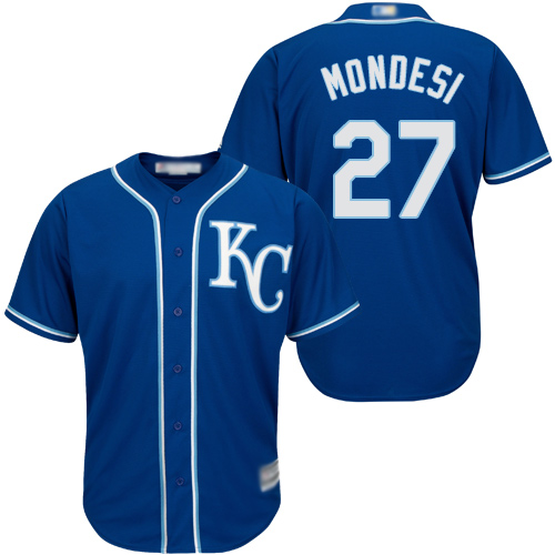 Royals #27 Raul Mondesi Blue Cool Base Stitched Youth Baseball Jersey