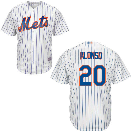 Mets #20 Pete Alonso White(Blue Strip) Cool Base Stitched Youth Baseball Jersey