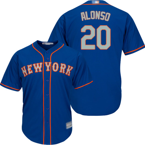 Mets #20 Pete Alonso Blue(Grey NO.) Cool Base Stitched Youth Baseball Jersey