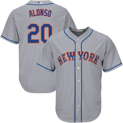 Mets #20 Pete Alonso Grey Cool Base Stitched Youth Baseball Jersey