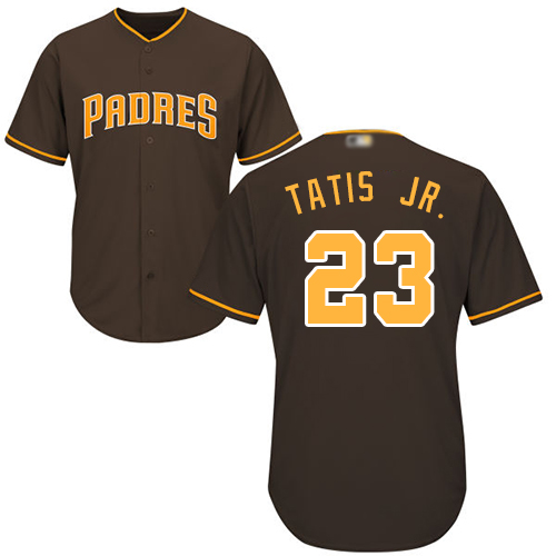 Padres #23 Fernando Tatis Jr. Brown Cool Base Stitched Youth Baseball Jersey