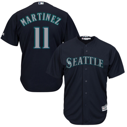 Mariners #11 Edgar Martinez Navy Blue Cool Base Stitched Youth Baseball Jersey