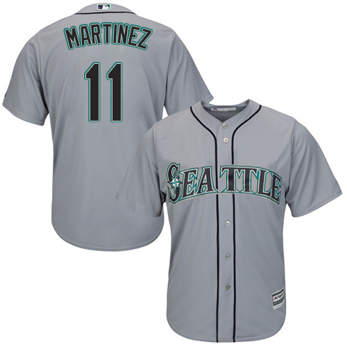 Mariners #11 Edgar Martinez Grey Cool Base Stitched Youth Baseball Jersey