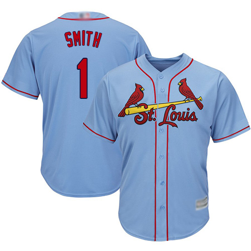 Cardinals #1 Ozzie Smith Light Blue Cool Base Stitched Youth Baseball Jersey Cardinals #1 Ozzie Smith Light Blue Cool Base Stitched Youth Baseball Jersey