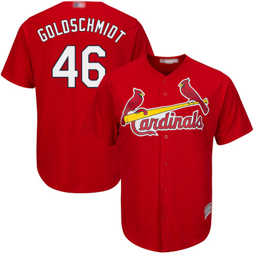 Cardinals #46 Paul Goldschmidt Red Cool Base Stitched Youth Baseball Jersey