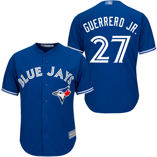 Blue Jays #27 Vladimir Guerrero Jr. Blue Cool Base Stitched Youth Baseball Jersey