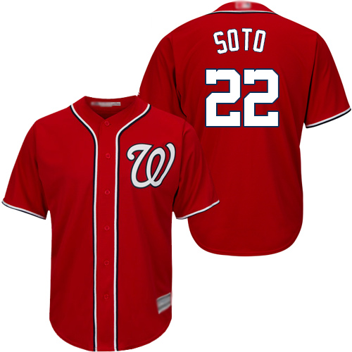Nationals #22 Juan Soto Red Cool Base Stitched Youth Baseball Jersey