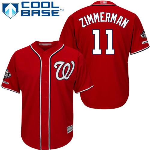 Nationals #11 Ryan Zimmerman Red Cool Base 2019 World Series Bound Stitched Youth Baseball Jersey Nationals #11 Ryan Zimmerman Red Cool Base 2019 World Series Bound Stitched Youth Baseball Jersey