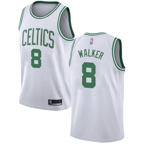 Celtics #8 Kemba Walker White Youth Basketball Swingman Association Edition Jersey