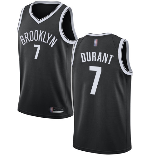 Nets #7 Kevin Durant Black Youth Basketball Swingman Icon Edition Jersey