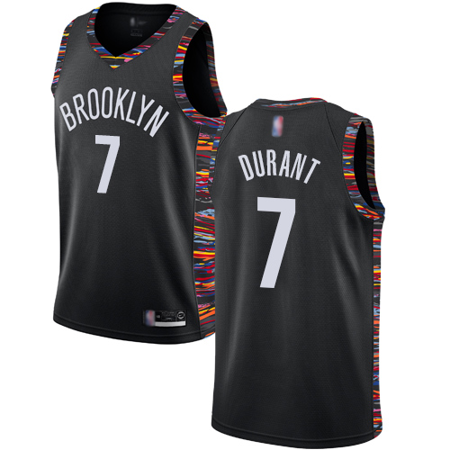 Nets #7 Kevin Durant Black Youth Basketball Swingman City Edition 2018/19 Jersey