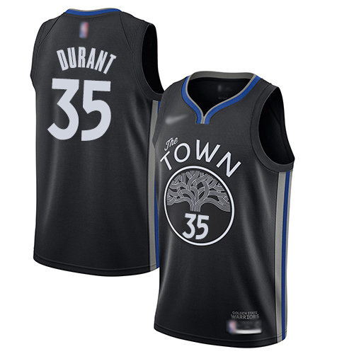 Warriors #35 Kevin Durant Black Youth Basketball Swingman City Edition 2019/20 Jersey
