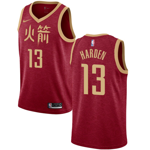 Rockets #13 James Harden Red Youth Basketball Swingman City Edition 2018/19 Jersey