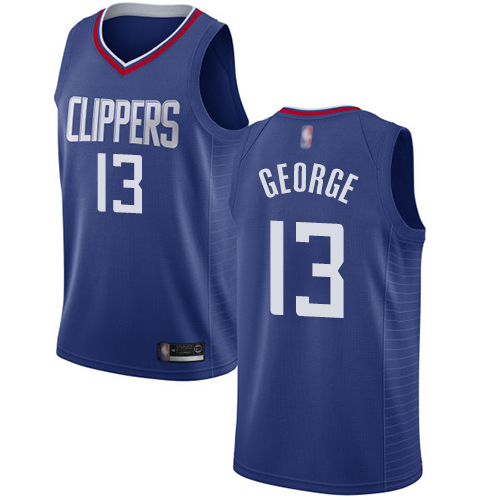 Clippers #13 Paul George Blue Youth Basketball Swingman Icon Edition Jersey