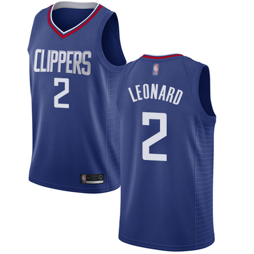 Clippers #2 Kawhi Leonard Blue Youth Basketball Swingman Icon Edition Jersey