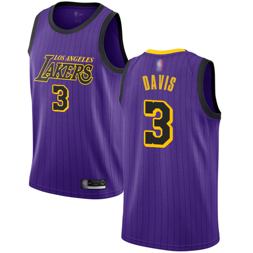 Lakers #3 Anthony Davis Purple Youth Basketball Swingman City Edition 2018/19 Jersey