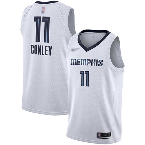 Grizzlies #11 Mike Conley White Youth Basketball Swingman Association Edition Jersey