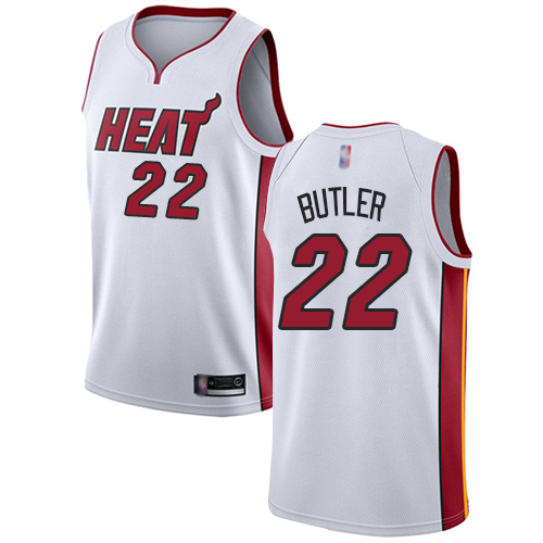 Heat #22 Jimmy Butler White Youth Basketball Swingman Association Edition Jersey