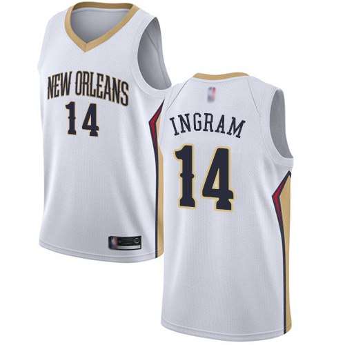 Pelicans #14 Brandon Ingram White Youth Basketball Swingman Association Edition Jersey