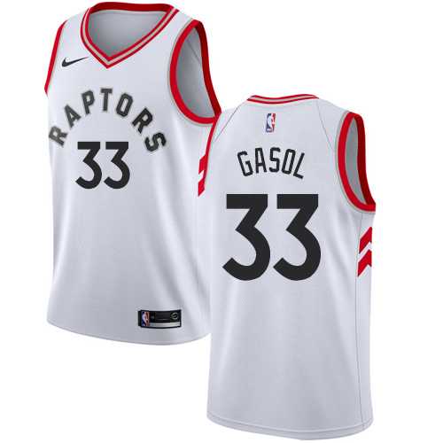 Nike Raptors #33 Marc Gasol White Youth NBA Swingman Association Edition Jersey