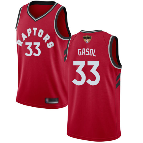 Raptors #33 Marc Gasol Red 2019 Finals Bound Youth Basketball Swingman Icon Edition Jersey