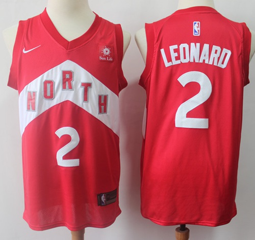 Raptors #2 Kawhi Leonard Red Youth Basketball Swingman Earned Edition Jersey