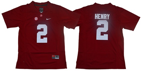 Crimson Tide #2 Derrick Henry Red Limited Stitched Youth NCAA Jersey